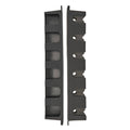 Black vertical 6-rod wall mount rack with six cushioned slots.