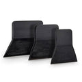 Black PPF squeegee set with three small straight frosted blades