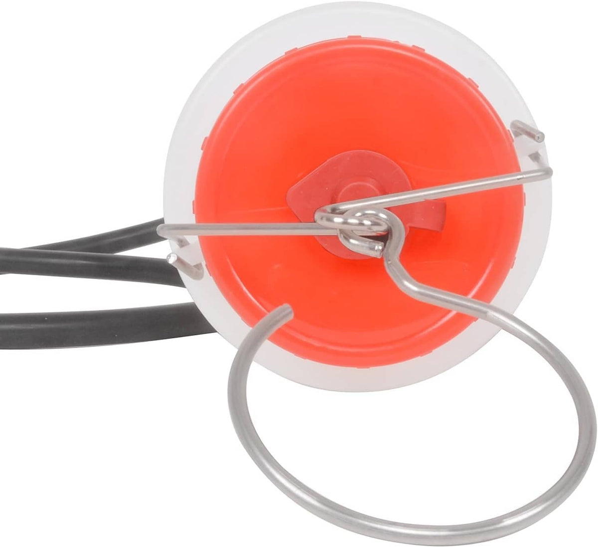 1L tank cap with red vented lid, metal latch, and black hoses