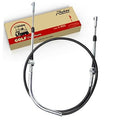 Golf cart transmission shift cable assembly with black housing and chrome ends