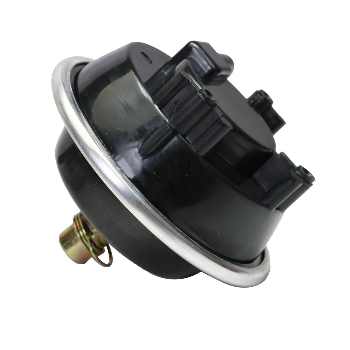 4WD vacuum actuator pod side view with vacuum fitting and black housing