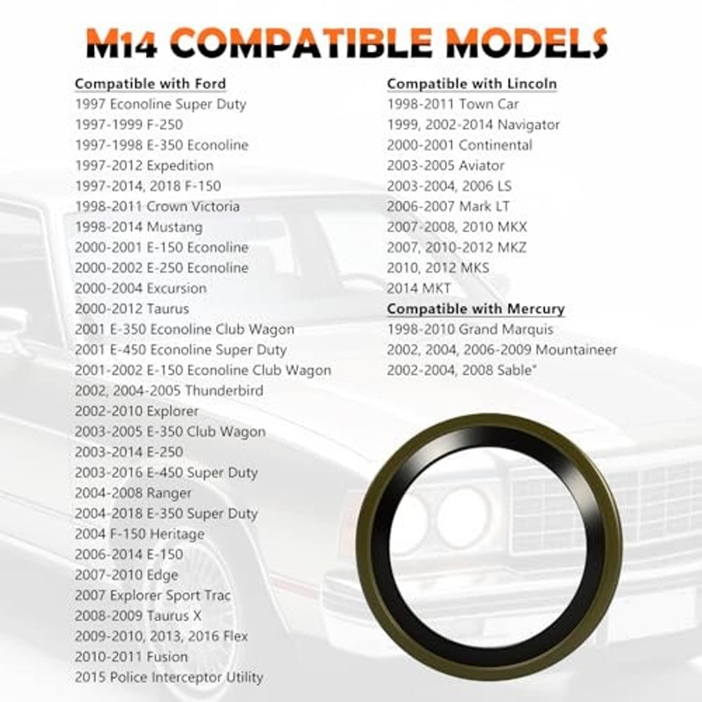 M14 oil drain plug gasket washer, round ring with metal crush insert