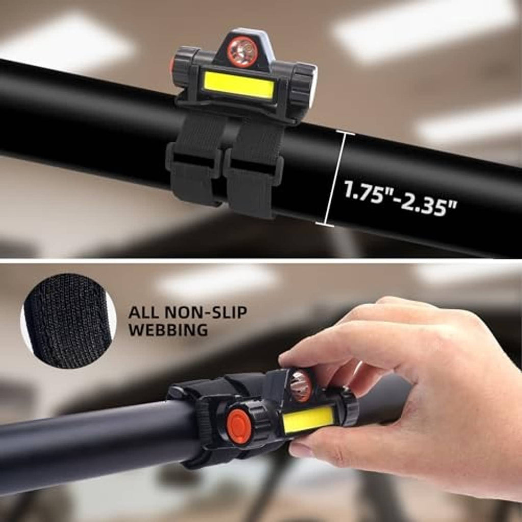 Single UTV magnetic dome light on black strap mount, orange lens and yellow LED bar