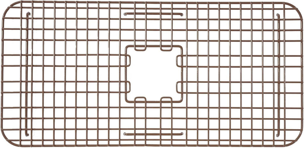 Antique brown kitchen sink bottom grid with open wire lattice and centered support