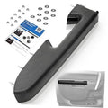 Black front driver-side armrest repair kit with armrest piece and screws
