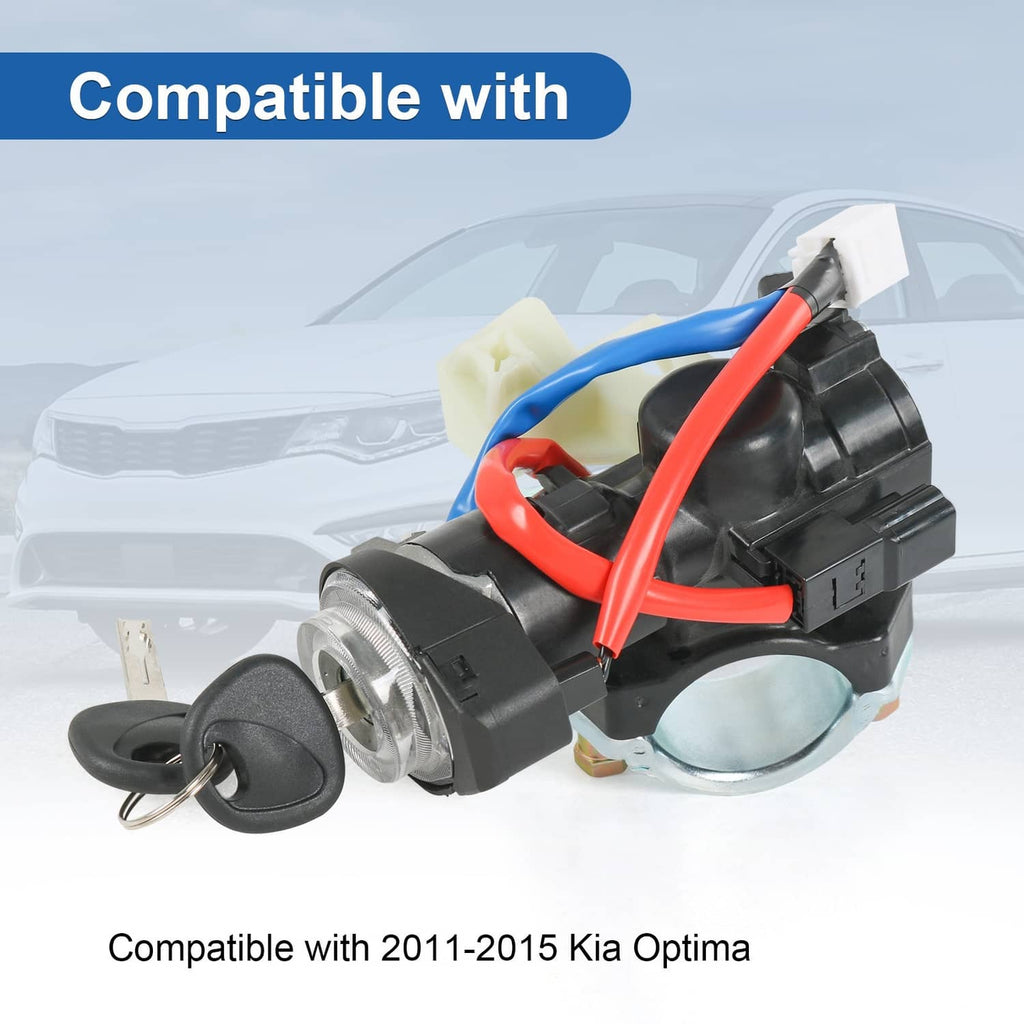 Ignition lock switch assembly with door lock cylinder and two keys