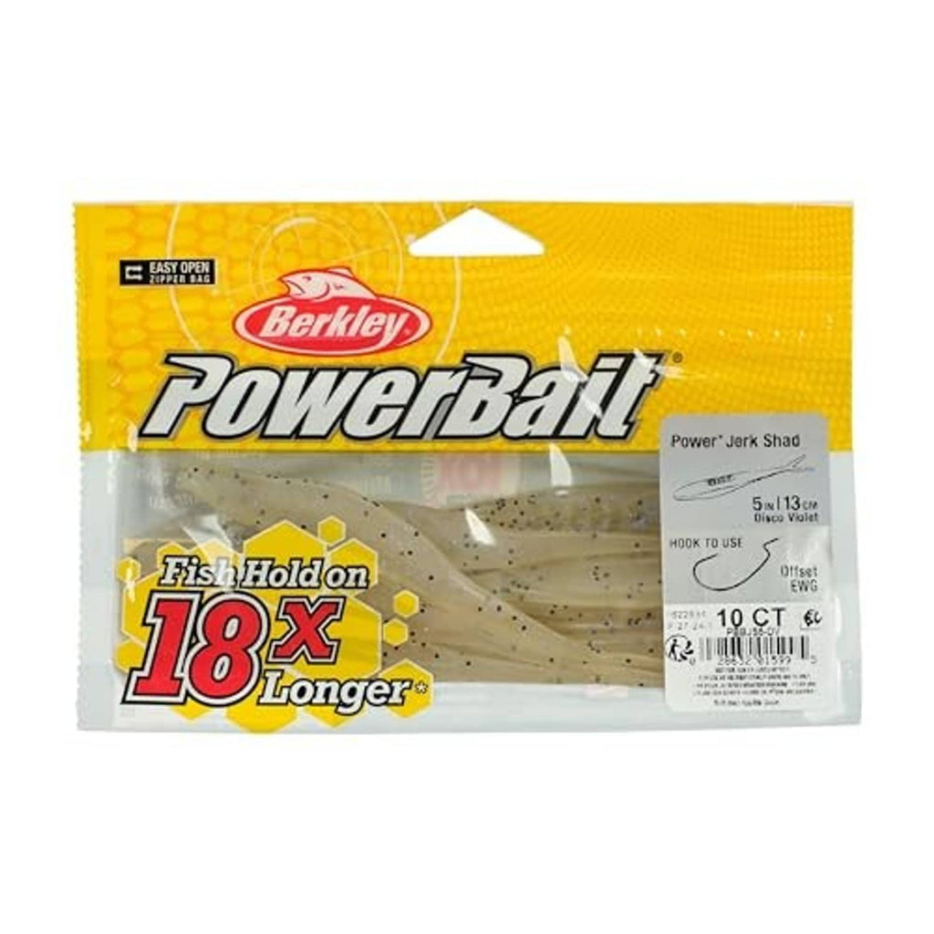 Berkley PowerBait jerk shad lure pack for disco violet soft plastics
