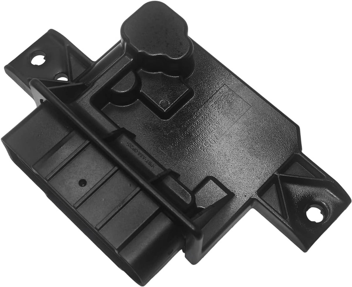 Fuel pump power control module, black plastic housing with mounting bracket and tabs