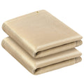 Beige welding blankets, two folded 4x6 ft sheets stacked