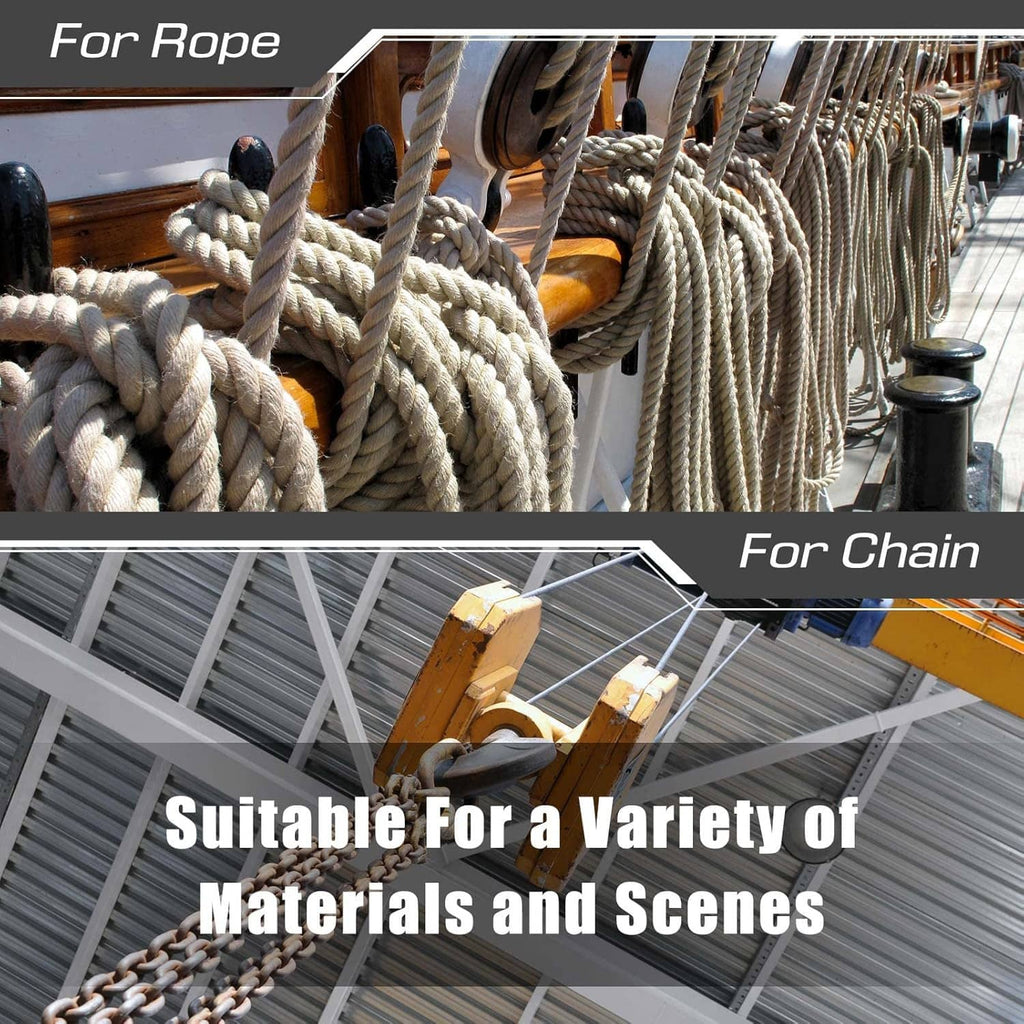Black nylon protective sleeve for ropes or chains, coiled strap segments
