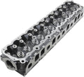Cylinder head with valve rockers and threaded camshaft area