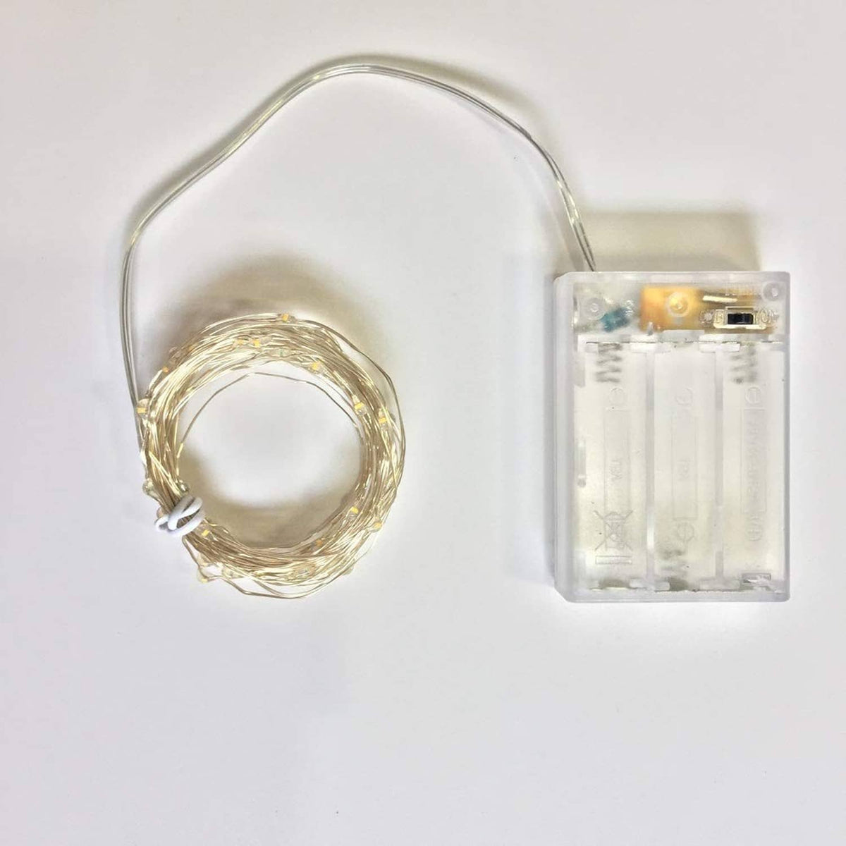 Battery-operated mini starry string lights set: wire LEDs with battery pack