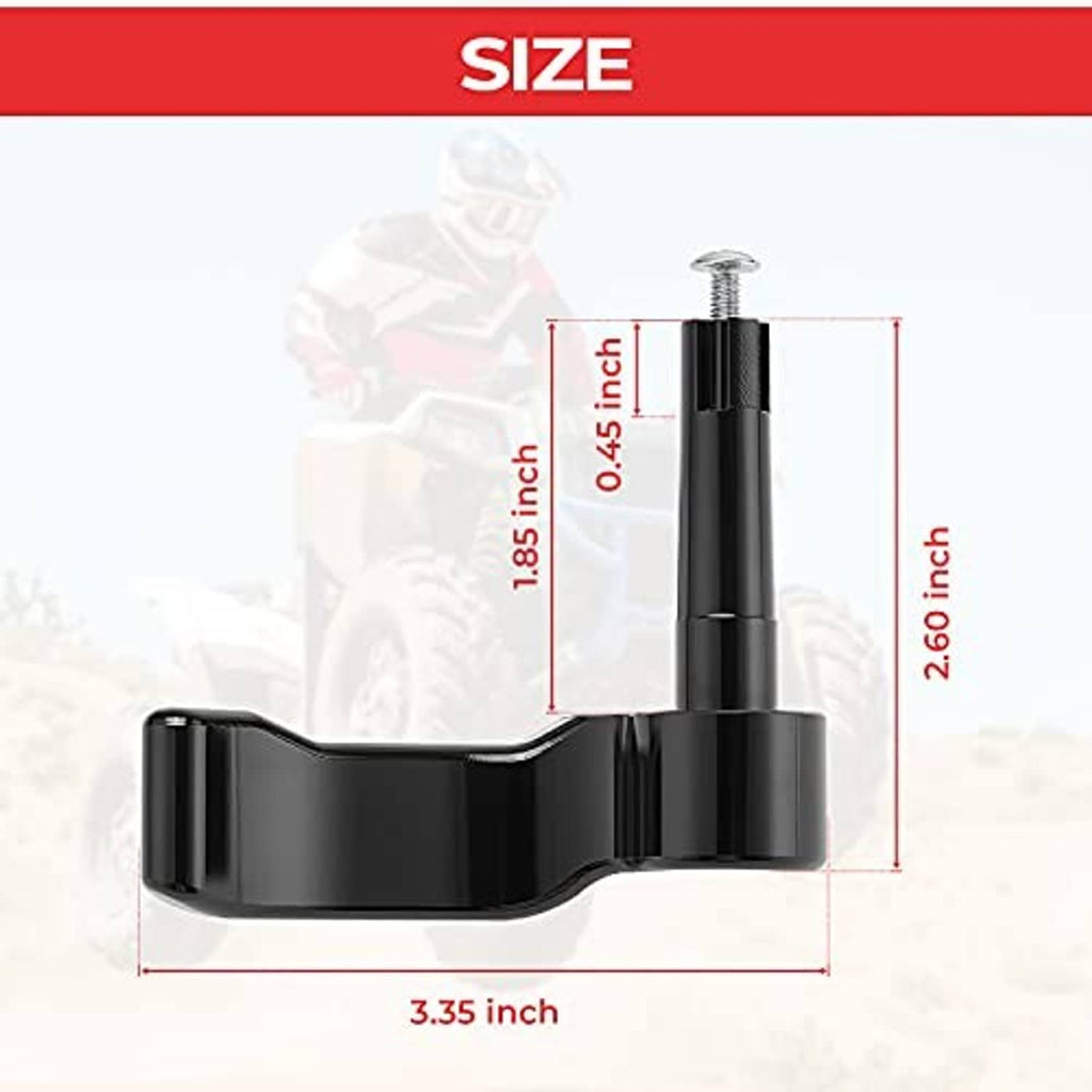 Black thumb throttle lever with threaded mounting screw