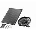 12 in gable mount attic exhaust fan kit with fan, solar panel, and hardware