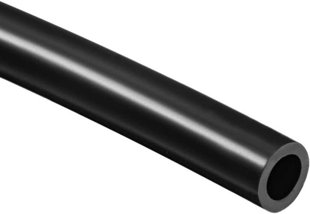 Black silicone tube with visible wall thickness and round end opening
