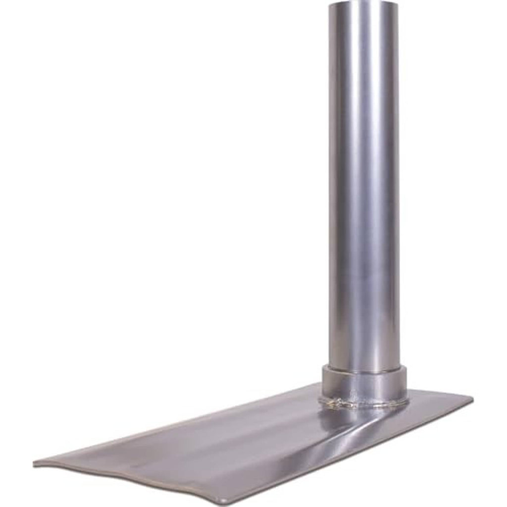Silver tire mount base with upright flagpole post, large size