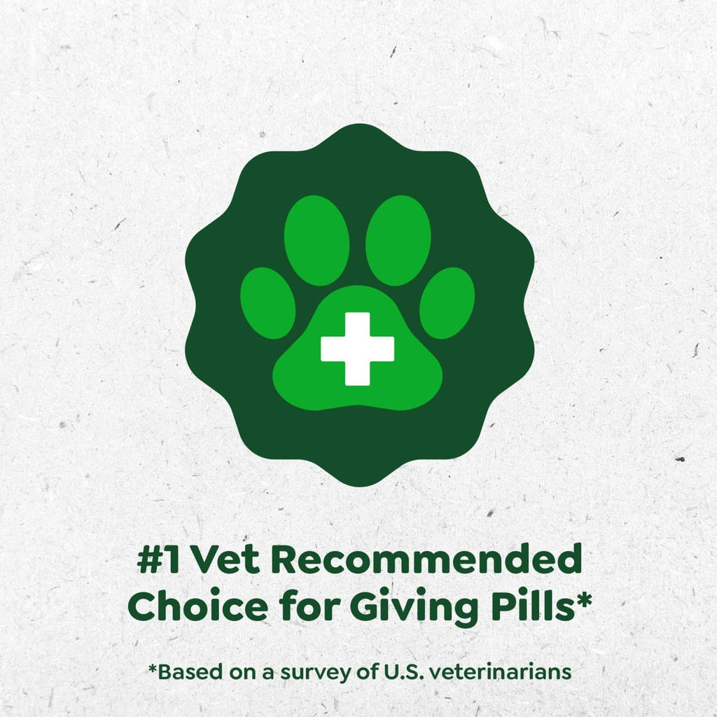 Greenies Smartbites badge panel reading #1 vet recommended choice for giving pills