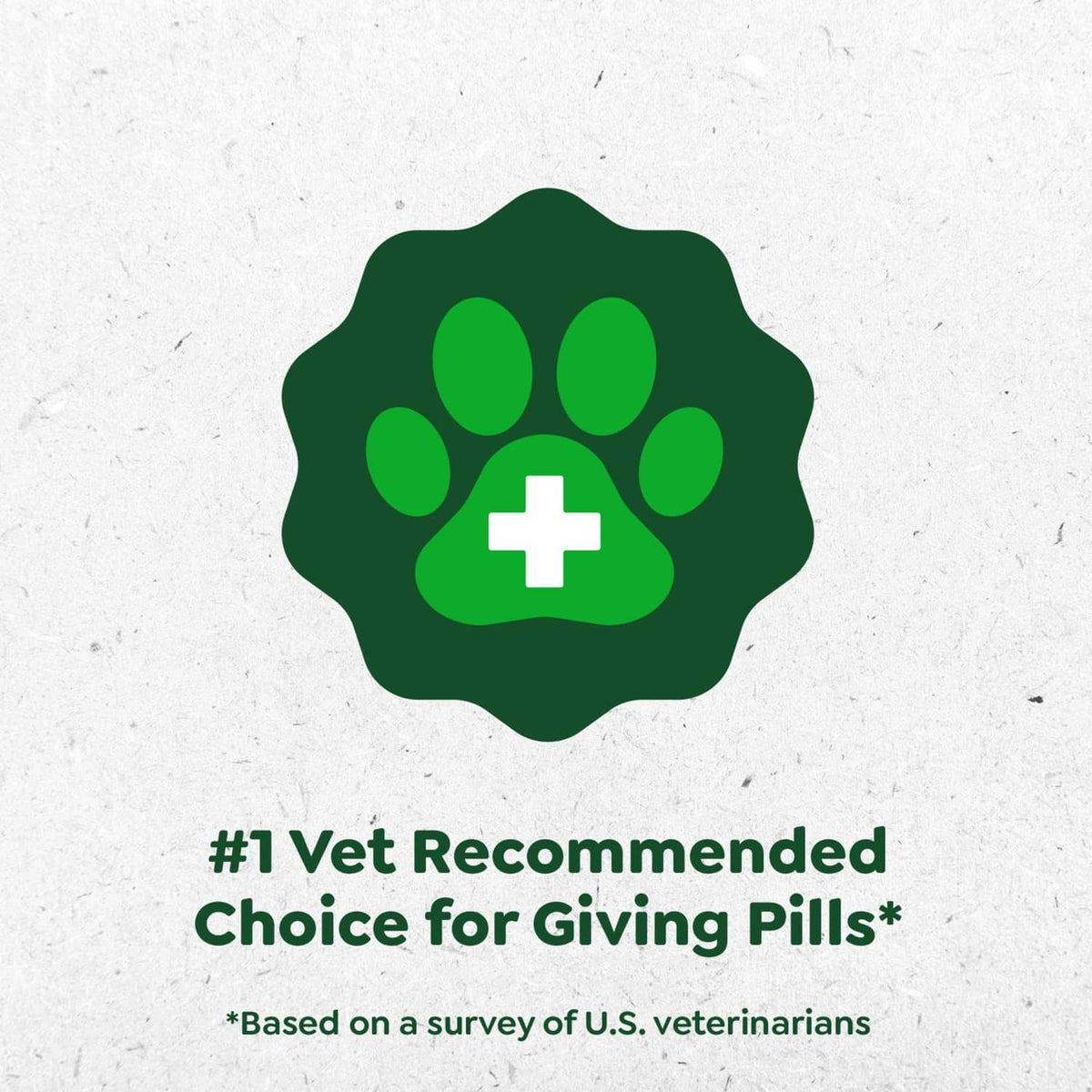 Greenies Smartbites badge panel reading #1 vet recommended choice for giving pills