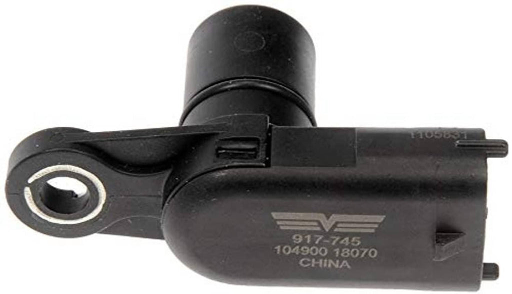 Engine camshaft position sensor, black body with stamped markings and side electrical pins