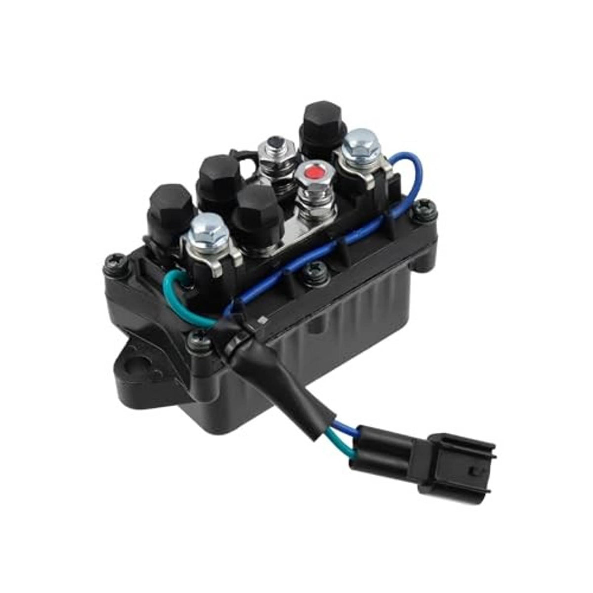 Tilt trim relay module for Yamaha outboard, black case with blue wire harness and side connector