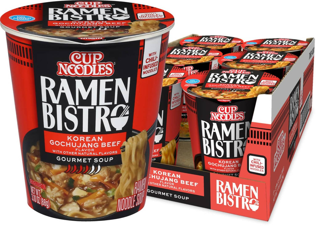 Cup Noodles Ramen Bistro Korean gochujang beef noodle cup with pack of 6