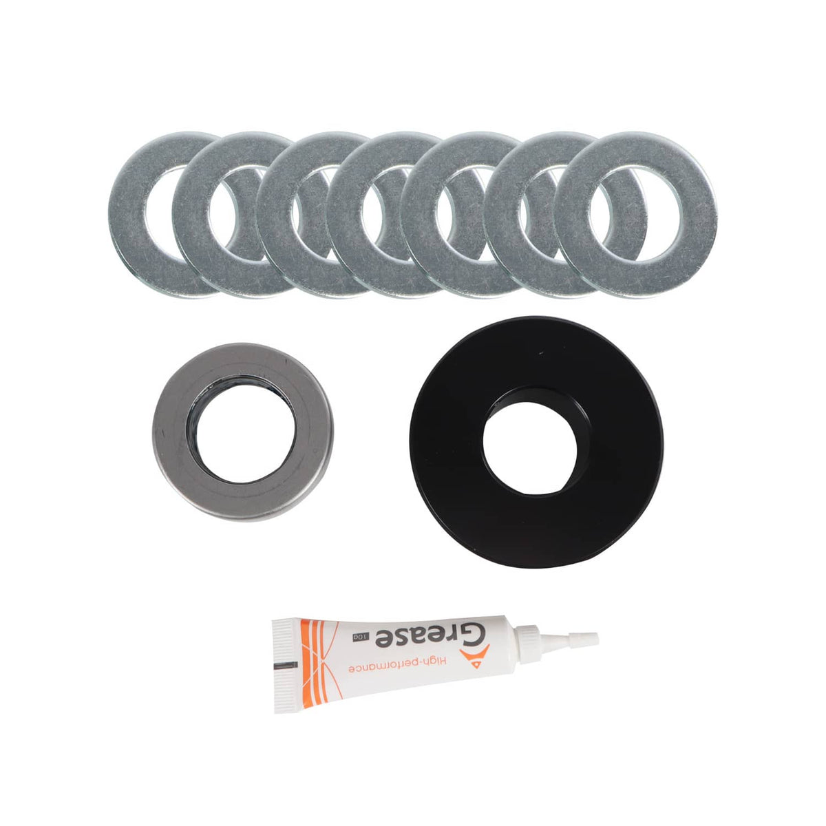 Installation kit washers set with grease tube and black backing ring