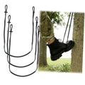 Three-pack climbing stick aider straps, black U-shaped loops with attachment ends