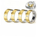 Set of four gold TPU ring covers with oval cutout and inner metallic band