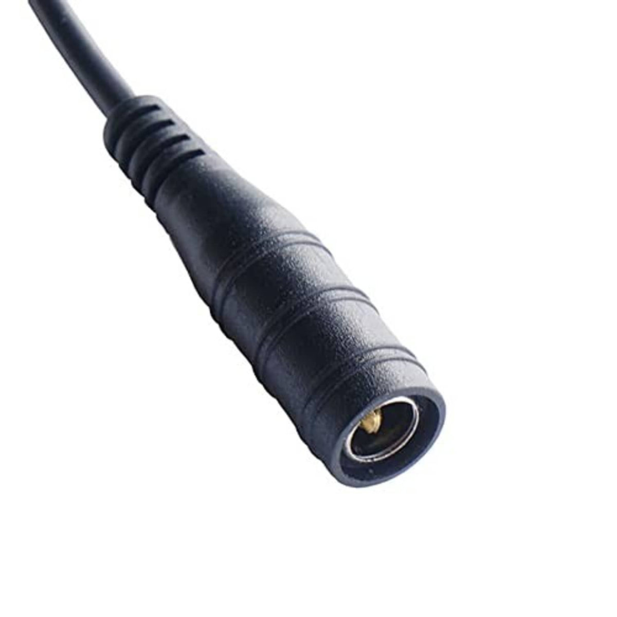 DC barrel plug connector on the power adapter cable