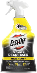 Heavy duty degreaser cleaner spray bottle with white trigger and black bottle body