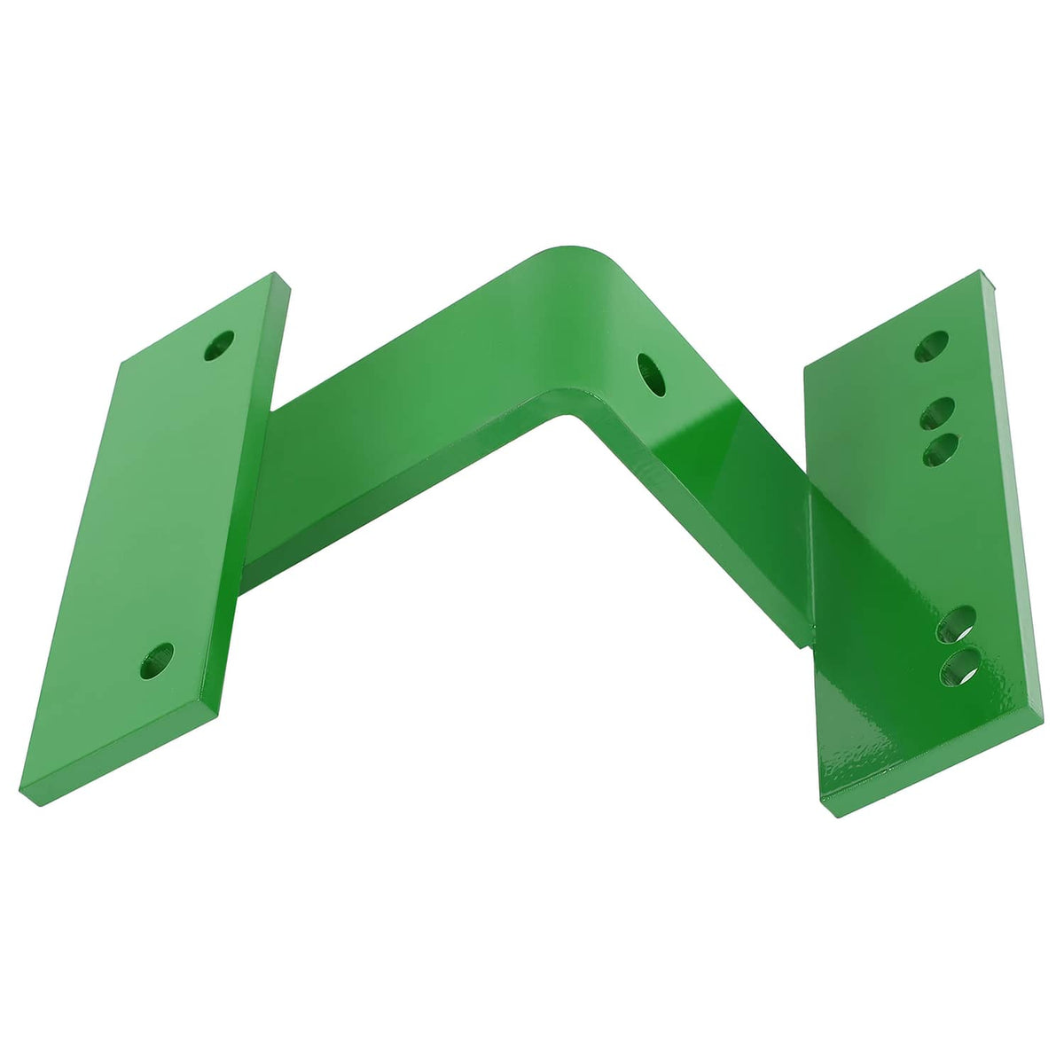 Green mounting brackets for step extension with bolt holes on both sides