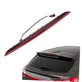Red third brake light assembly with black wiring connector, slim rectangular housing