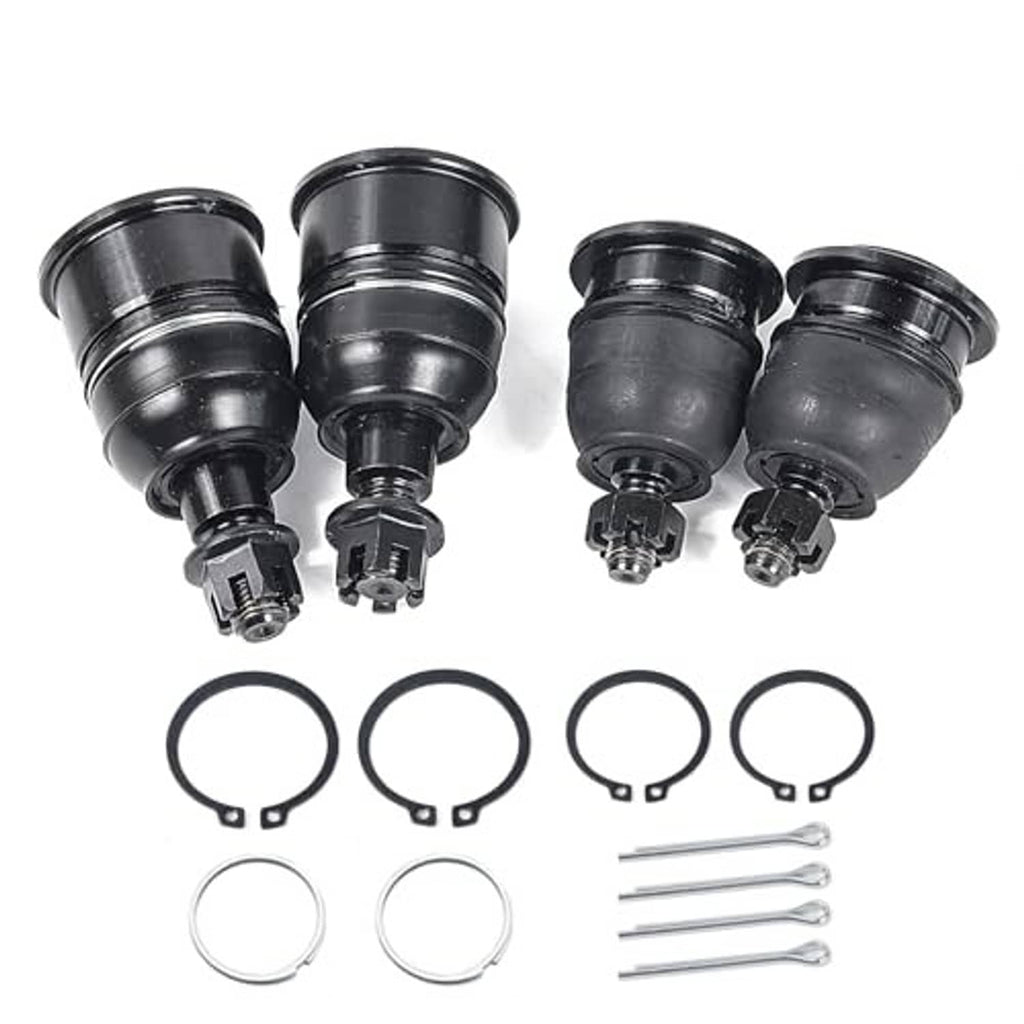 Front black ball joint set with dust boots, 4 retaining rings, and 4 installation pins