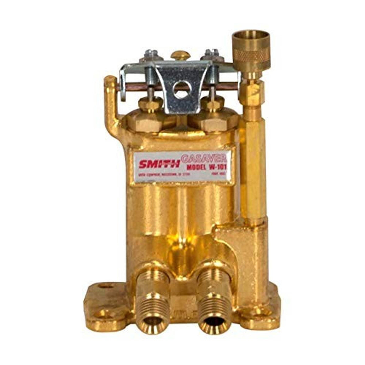 Brass SMITH GASAVER Model W-101 acetylene/oxygen manifold with torch connection ports