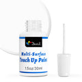 DWIL white multi-surface touch up paint bottle with 1.5 oz/30 ml cap and nozzle