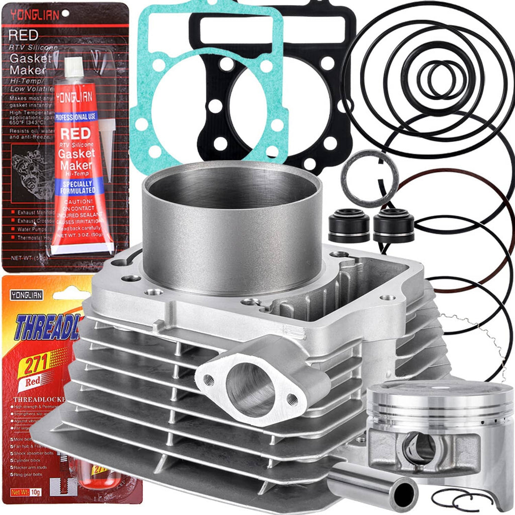 Cylinder piston top end rebuild kit: aluminum cylinder, piston, rings, gaskets and seals