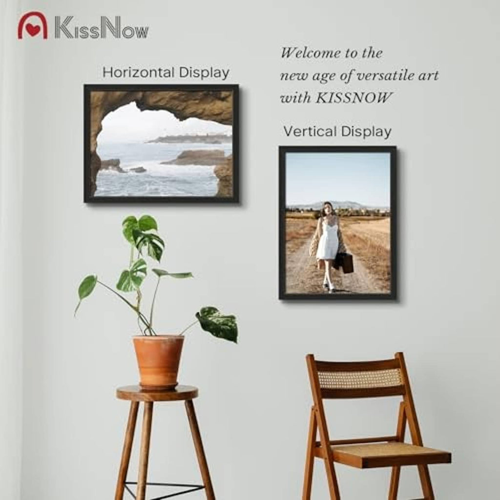 Black 18x24 poster frame showing horizontal and vertical display positions