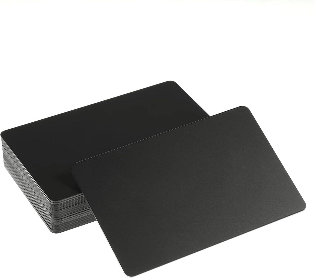 Black NFC blank cards stack with one card placed in front