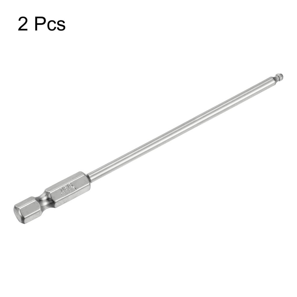 Ball-end hex screwdriver bit, 100mm long, 2-piece set