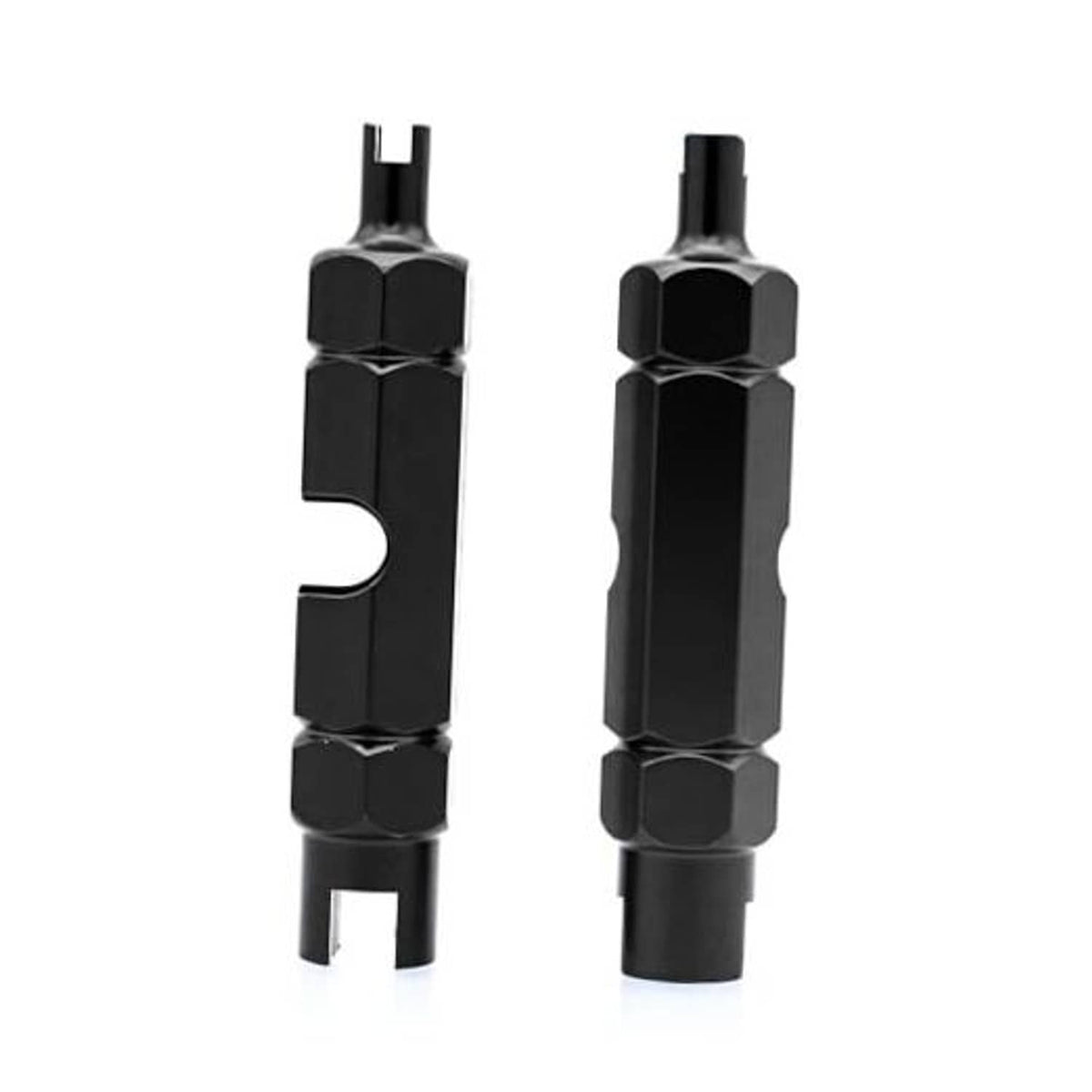 2-pack black Presta valve core removal tools with hex grips for bicycle service