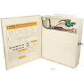 Pool and spa power center with open wiring compartment and control board