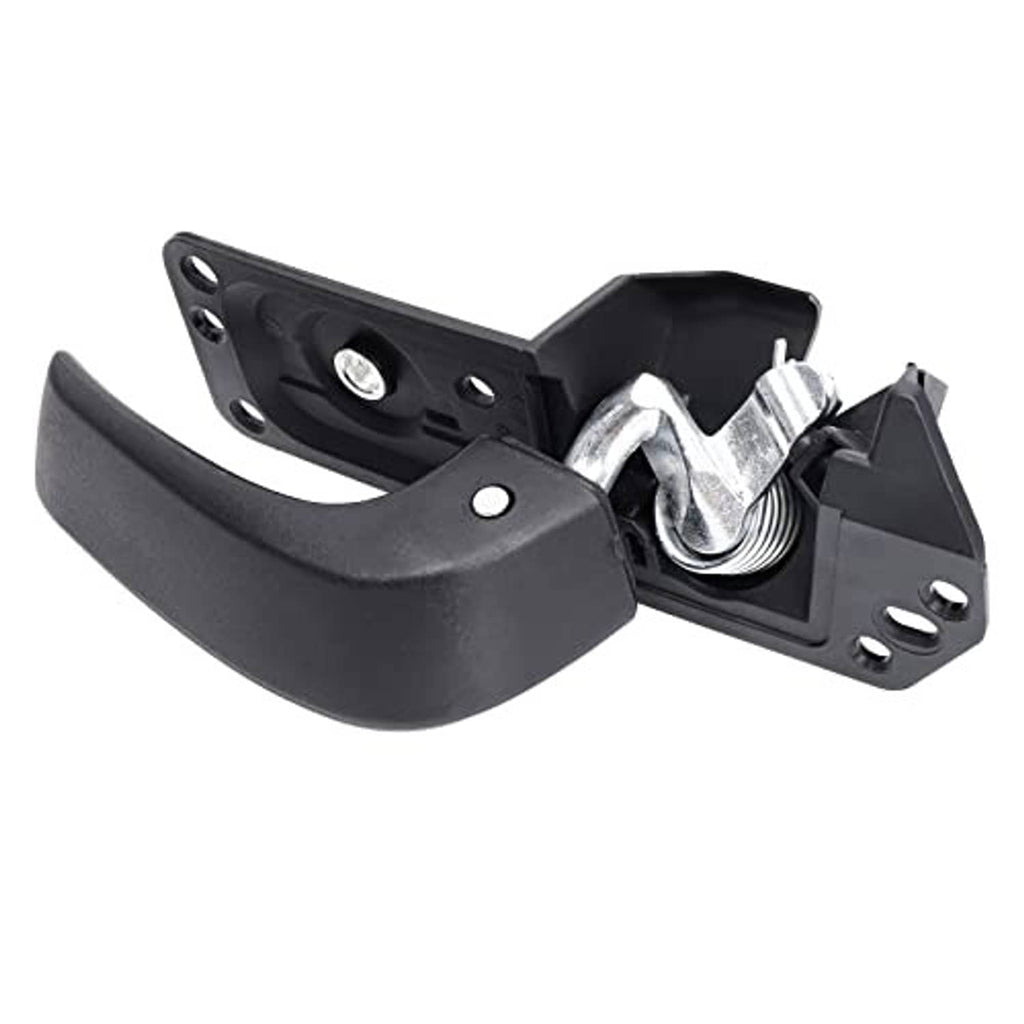 Interior door handle kit, black exterior grip with chrome spring and mounting plate