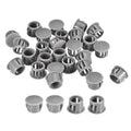 Gray plastic round snap-in hole plugs, flush fit panel caps, set of 66