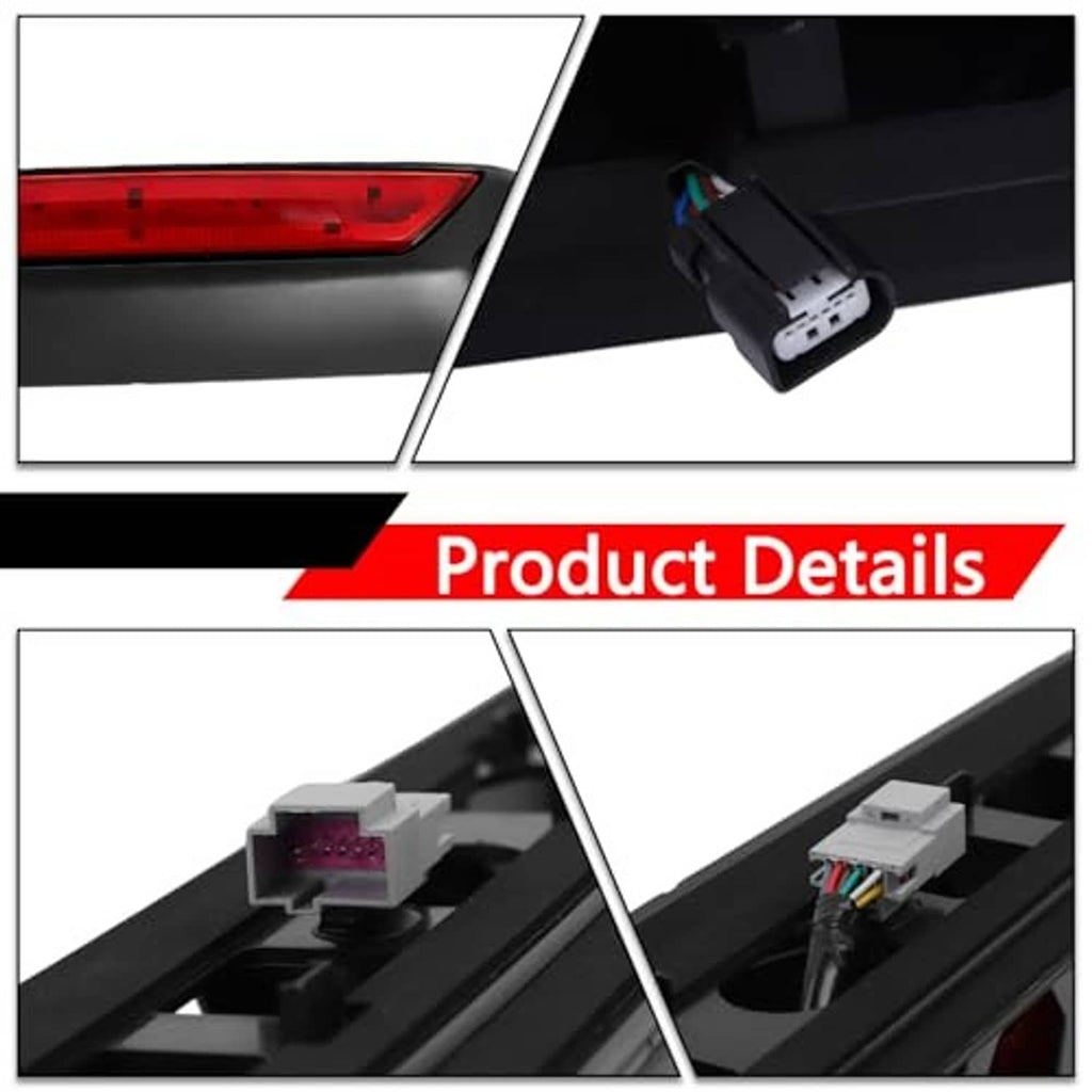 LED third brake light wiring connectors and plug detail with color-coded wires