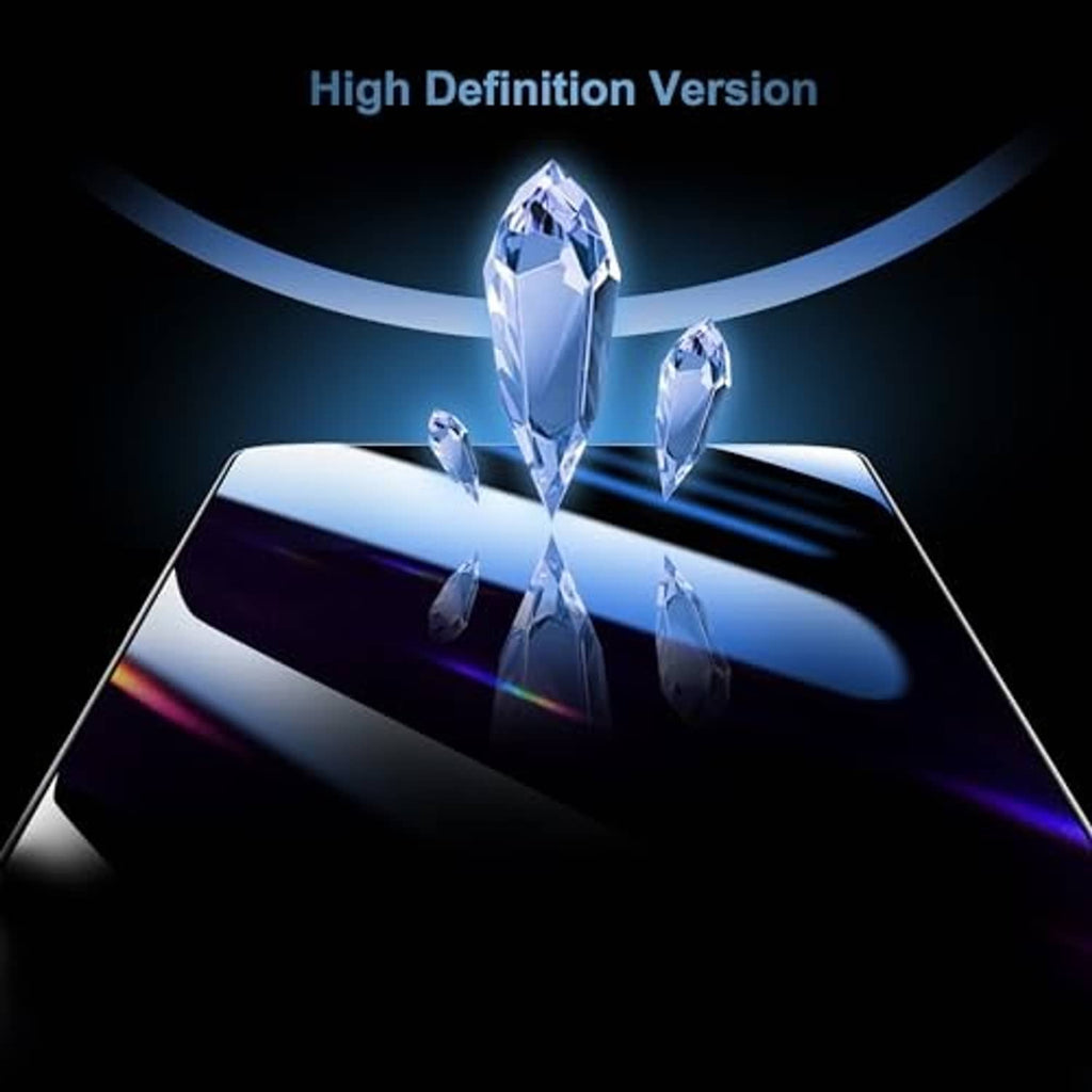 Tempered glass screen protector with protective crystal-style highlights