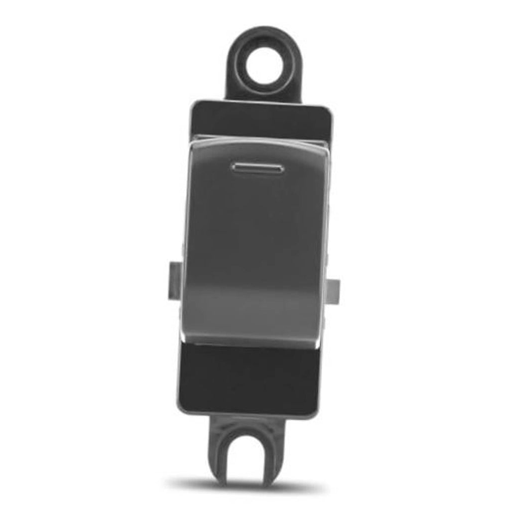 Power window switch with dark gray rocker and mounting tabs