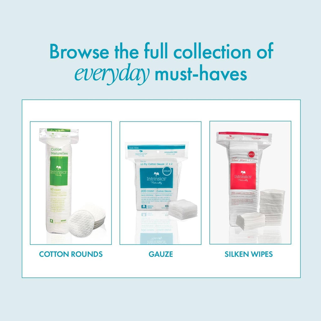 Gauze pads package shown in a set of everyday must-haves