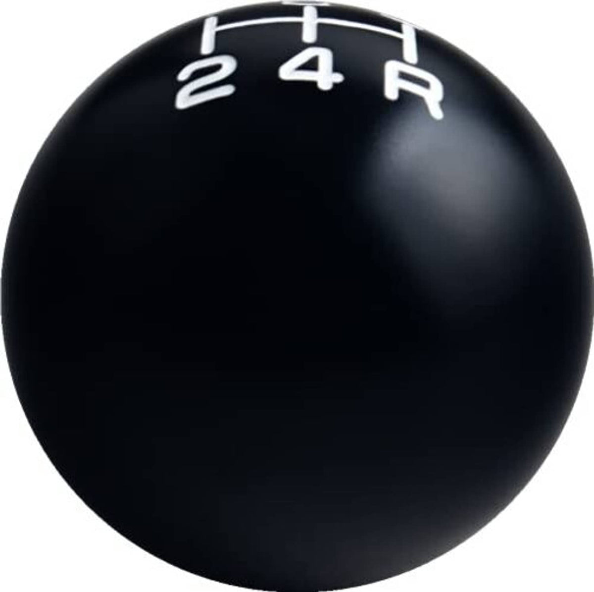 Black manual shift knob with white 2-4 and R shift marking