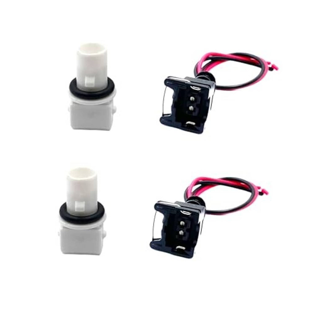 Pair of side marker wiring pigtails with white insulators and black connector housings