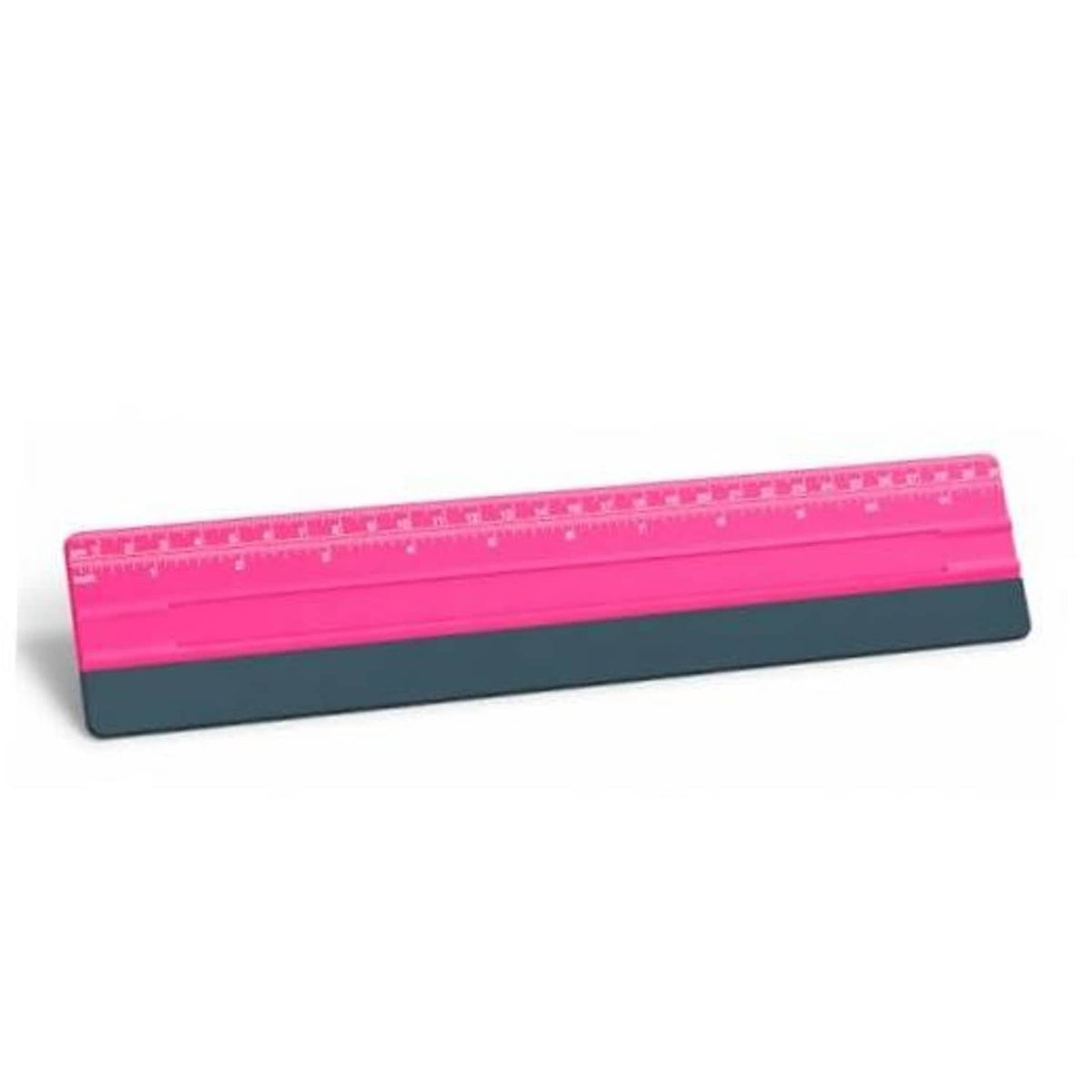 Pink 2-in-1 vinyl squeegee tool with dark felt edge for smoothing vinyl